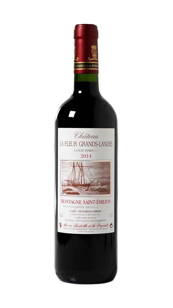 Bt 75 cl - Rouge - Montagne St Emilion - Château La Fleur Grands-Landes - Cuvée Isabelle 2019