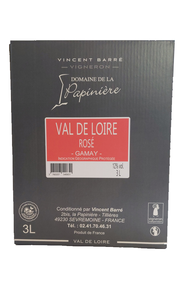 BIB 3L - Rosé - Domaine de la Papinière - Gamay sec - Val de Loire