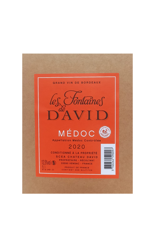 BIB 3L - Rouge - Château David - Les Fontaines de David - Médoc